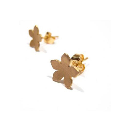 Gold earrings Flower