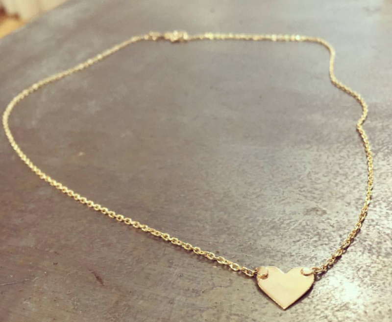 Gold necklace Heart