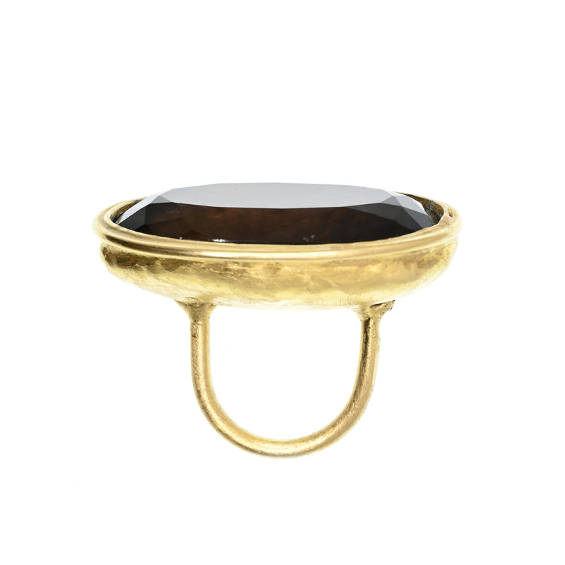 Ring with smoky quartz