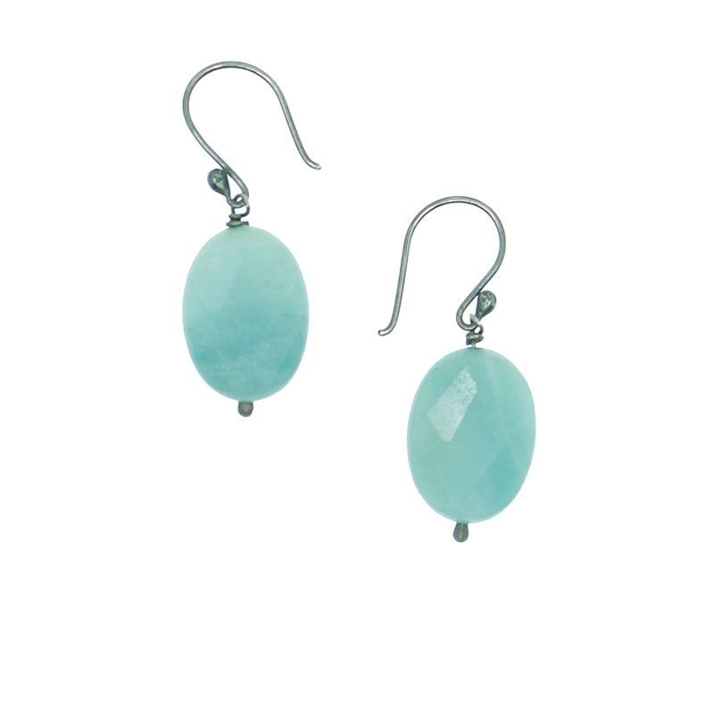 Gold Earrings Drop, White