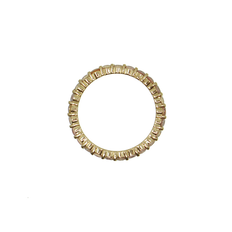 Ring i 18k guld med brun-rosa safirer