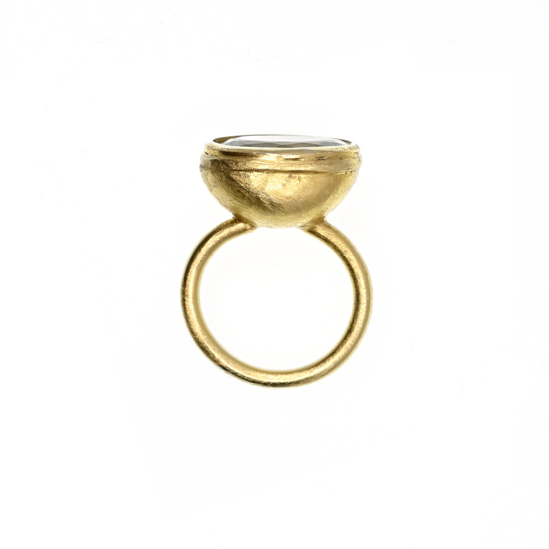 A Ring with aquamarine