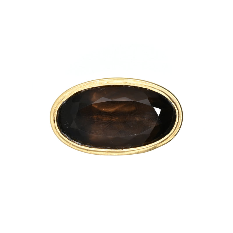 Ring with smoky quartz